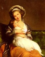 Louise Elisabeth Vigee Le Brun - Mrs Vigee-Lebrun and her daughter, Jeanne Lucie Louise